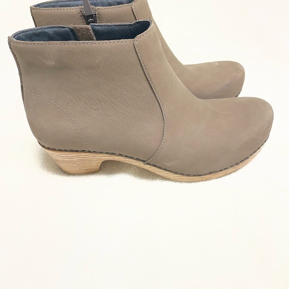 Dansko Shoes - Dansko Taupe Women's Leather Ankle Boots